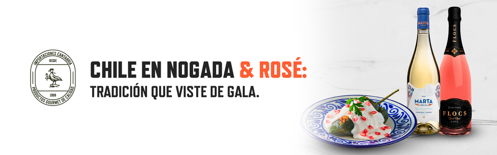 Chile en Nogada: el maridaje gourmet que necesitas probar con Flocs Rosé o Marta Cibelina